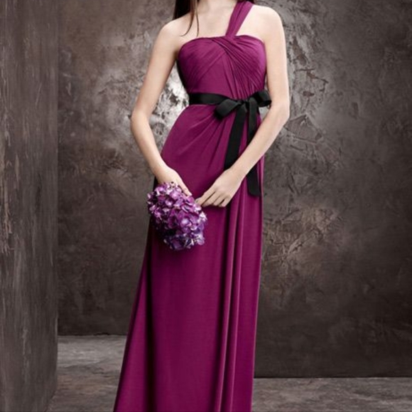 Vera Wang Charcoal Full Length Gown - Picture 4 of 4